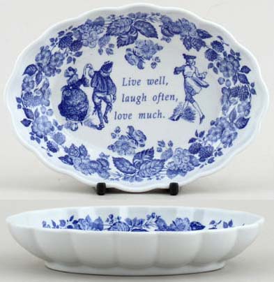 Dish oval fluted Live Well